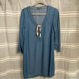 MICHEAL STARS / Blue Chambray 3/4 Sleeve Dress Size M